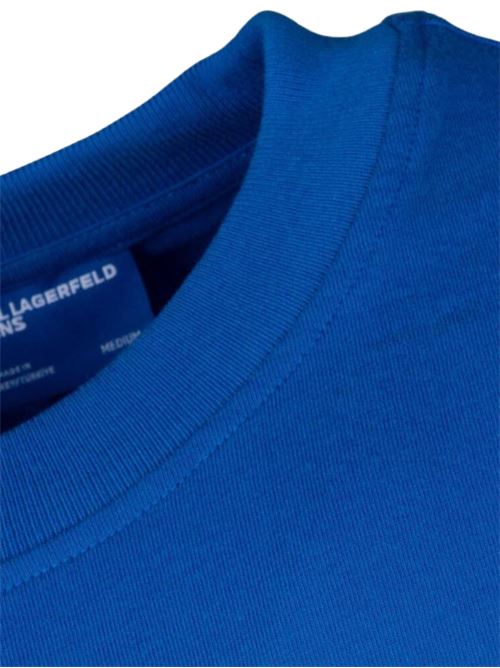 T-shirt uomo azzurra in cotone Karl Lagerfeld jeans | A2M170741AA